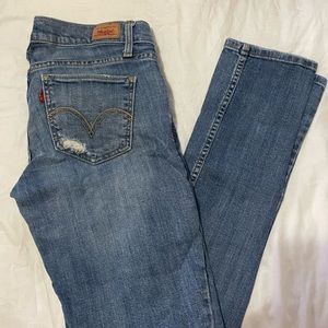 Levi’s Skinny Ripped Superlow Jeans, Size 9M